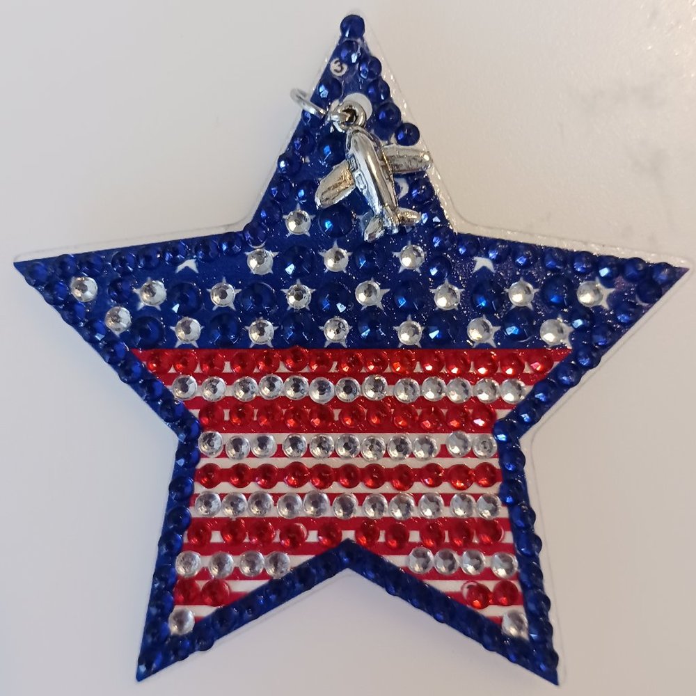 Patriotic star magnet airforce plane